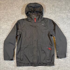 The‎ North Face Youth L 14/16 Black Full Zip DryVent Shell Wind Rain Jacket